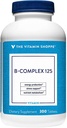 The Shoppe B-Complex 125 - Enerji Üretimi, Nervous System Function & Nutrient Metabolism - Mükemmel B1, B2, B6, B12, Niacin, Folic Acid & Biotin (300 Tablet)