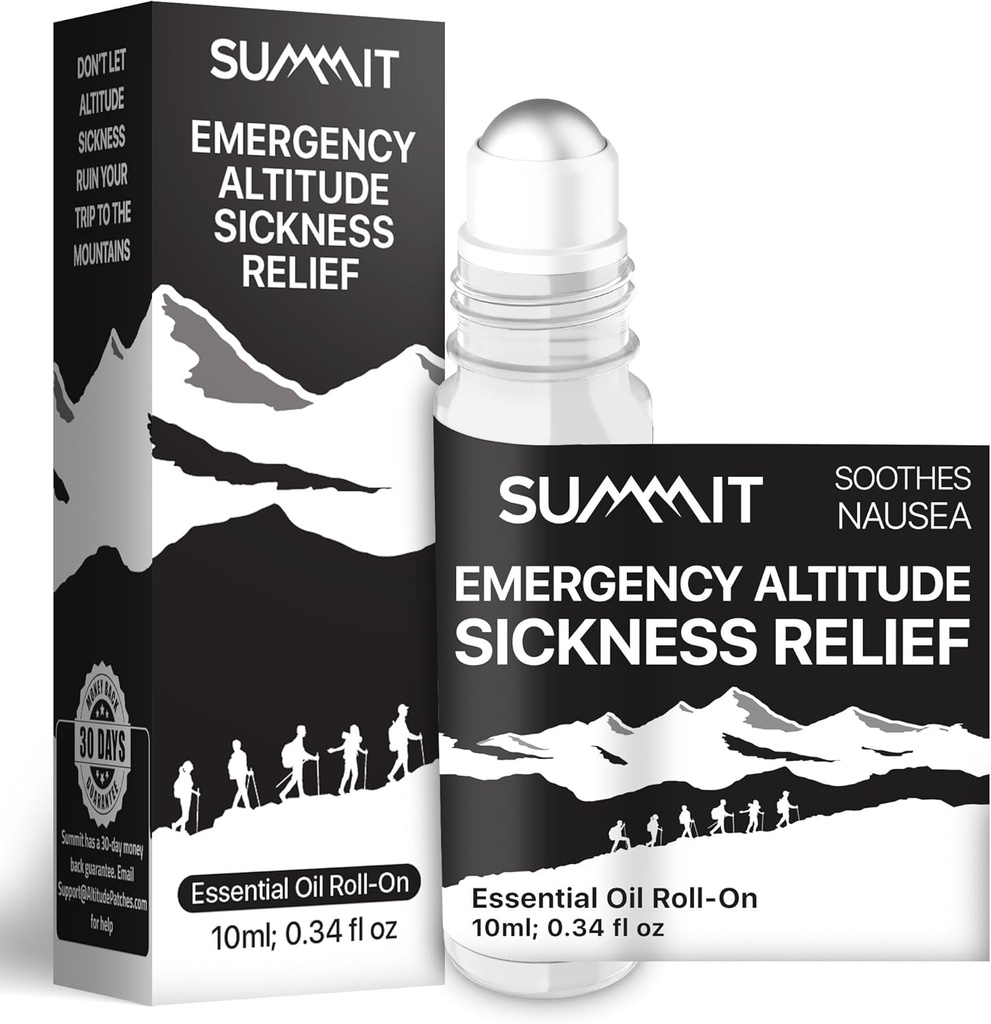 SUMMIT Altitude Hastalık Acil Roll-On (10 ml) | Acil Durum Altitude Hastalığı Nausea Relief | Relieves Altitude İlgili Nausea & Headaches | Altitude Hastalık Tıp