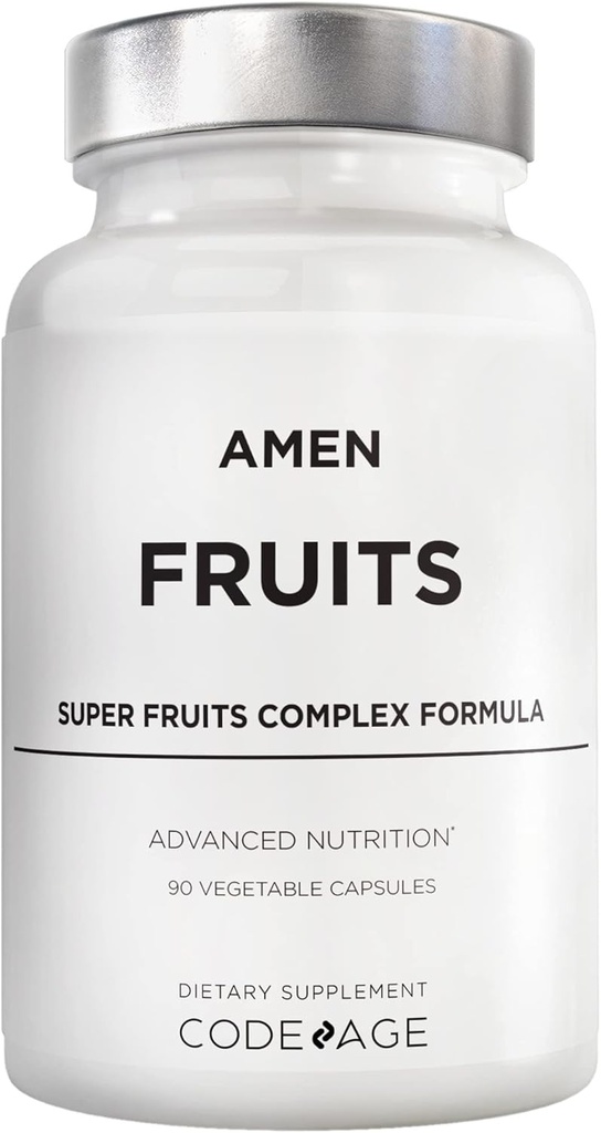 Amen Fruits, Daily Fruits Vitamins Supplements, Over 20 Whole Fruit Extracts - Raw Multivitamin, Berries, Antioxidant Polyphenols Superfood & Flavonoids - Non-GMO - 90 Capsules