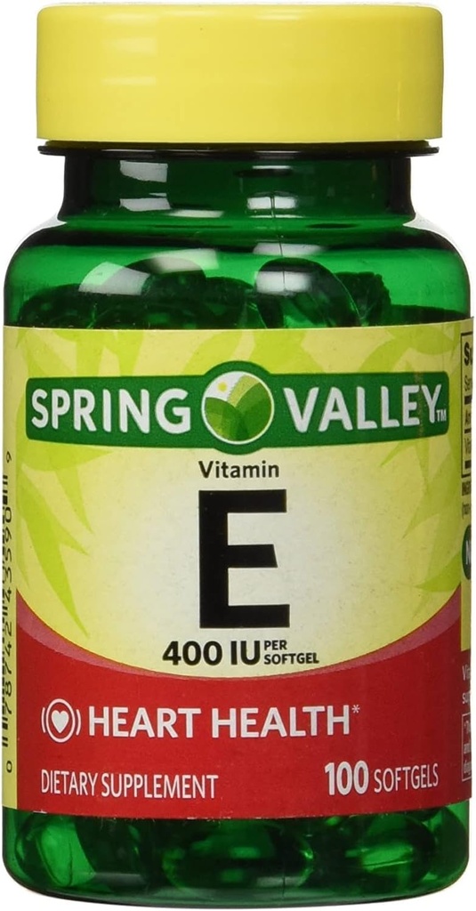 Spring Valley - Vitamin E 400 IU, Water ►, 100 Softgels