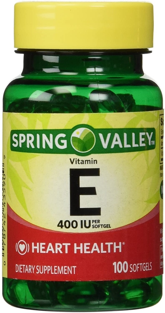 Spring Valley - Vitamin E 400 IU, Water ►, 100 Softgels