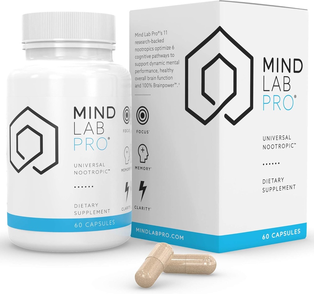 Mind Lab Pro® Universal NootropicTM Brain Alert Supplement for Focus, Memory, Clarity, Energy - 60 Capsules - Plant-Based, Doğal Kaynaklanan Memory Vitamins for Better Brain Health