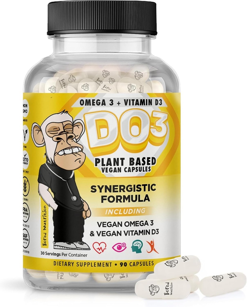Bored Beslenme Vegan Omega 3 ve Vitamin D3 Supplement 90Ct