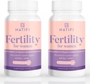 Natifi (2 Şişeler Ferttitude Prenatal Vitaminleri Reulate Çevrimleri Denge Hormonları, Aid Ovulation. Kadınlar için Çokvitamin. 60 Caps Folic Asit, Myo Inositol, Vitex