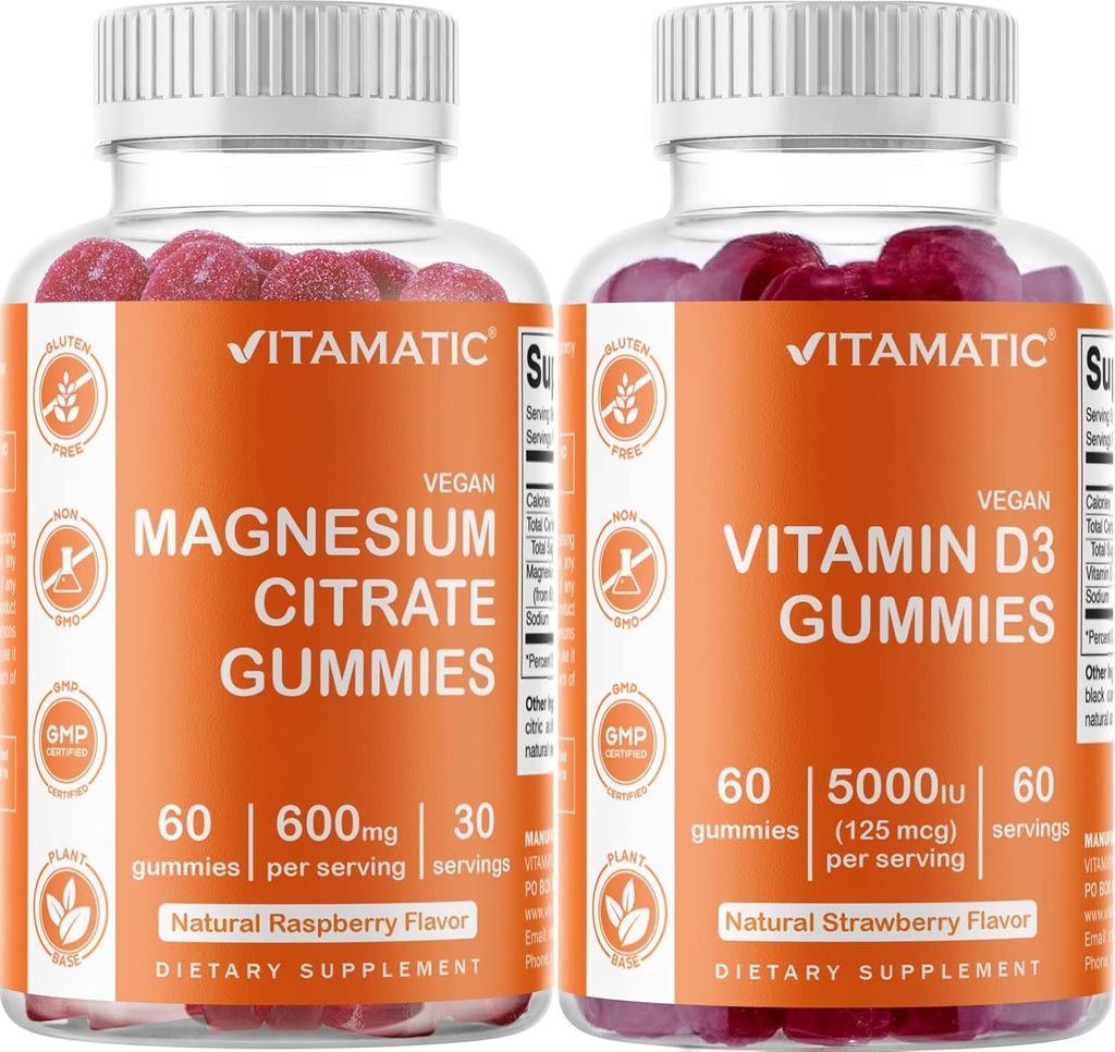 Vitamatic Magnezyum & Vitamin D3 Gummies Combo - 60 Vegan Her Şey