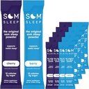Som Sleep, Restful Sleep Zero Sugar Toz Drink Mix 20 Pack Set: Cherry & Berry Flavor – Vegan, Keto,