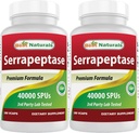 En İyi Doğallar Serrapeptase 40000 SPUs 180 Capsules (180 Kont)