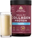 Eski Beslenme Kolajn, Toz, Multi Collagen protein, Kadınlar ve Erkekler, C vitamini, Probiyotikler, Hydrolyzed Collagen, Supports Skin, Ortaklar, Gut Health, Vanilla, 24 Hizmetler