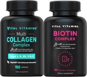 Vital Vitamins Multi Collagen Χάπια + Biotin Complex Χάπια