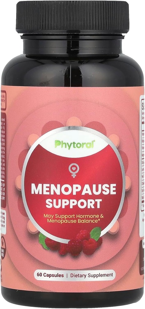 Phytoral Complete Herbal Εμμηνόπαυση συμπλήρωμα για τις γυναίκες - Θηλυκές κάψουλες ισορροπίας ορμονών για το βράδυ Ιδρώνει Hot Flashes & Mood Swings με Dong Quai, Chaste Berry & Black Cohosh Root - 60 Count Pack