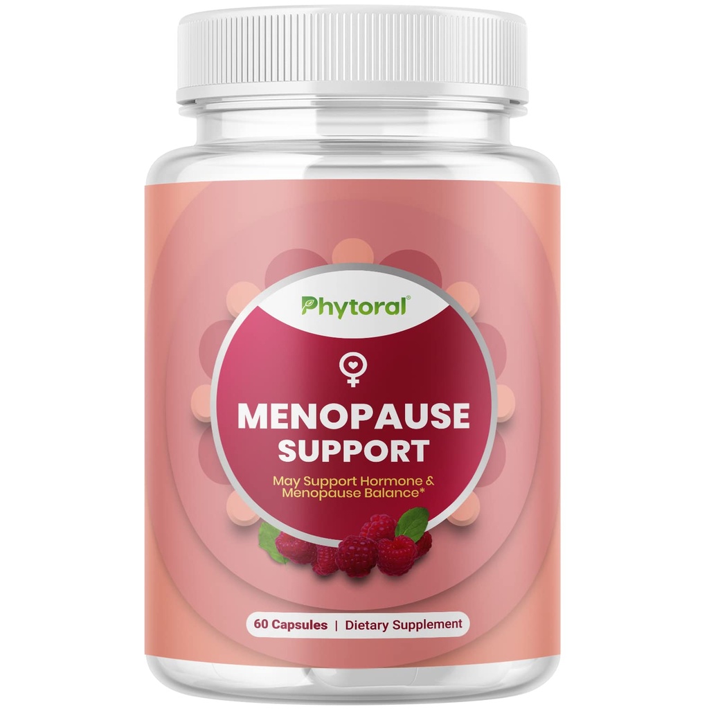 Phytoral Herbal Menopause Supplement for Women - Women Hormon Balance Capsules for Night Sweats Hot Flashes & Mood Swings with Dong Quai, Chaste Berry & Black Cohosh Root - 60 Count Pack