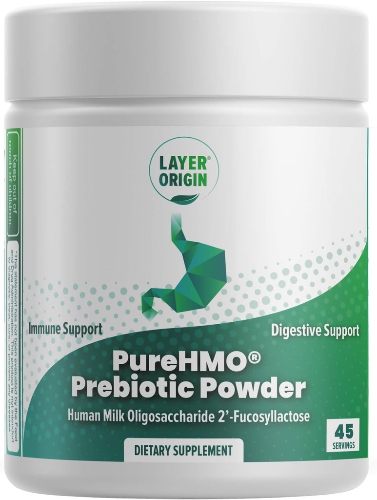 Katman Origin | PureHMO Human Milk Oligosaccharide (HMO 2'-FL) Prebiyotik Fiber Toz - 200 Milyar Probiyotikler/Scoop, 45 Hizmet