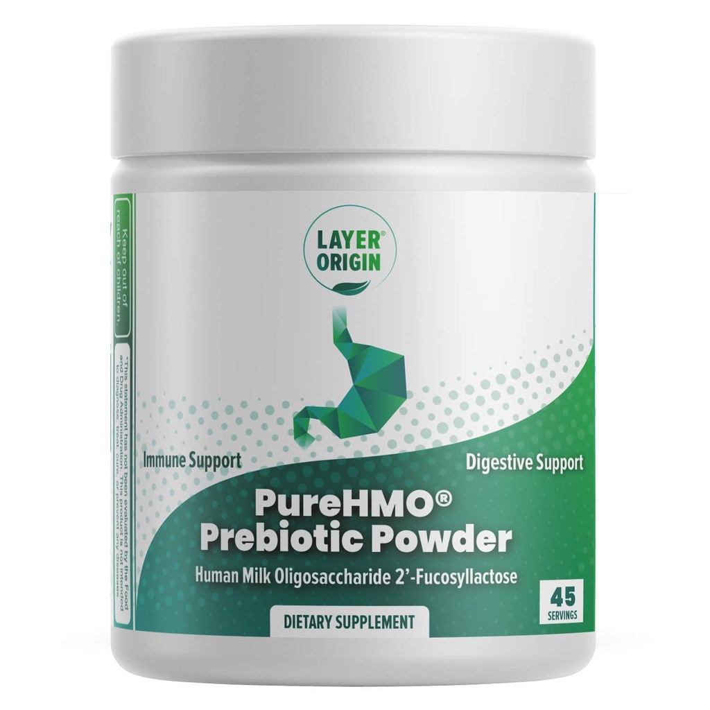 Katman Origin | PureHMO Human Milk Oligosaccharide (HMO 2'-FL) Prebiyotik Fiber Toz - 200 Milyar Probiyotikler/Scoop, 45 Hizmet