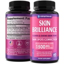 Glutathione Capsules - 1.500 C-Glutathione Supplement with Vitamin C - Skin Tone Advancedr - Hedefler Dark Spots & Acne Marks - Potent Antioksi - 60 Skin Pills