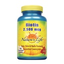 Nature's Life Biotin 250006 | Sağlıklı Saç, Cilt, Nail & Metabolism Desteği | Non-GMO | 200 Sebze Kapsülleri