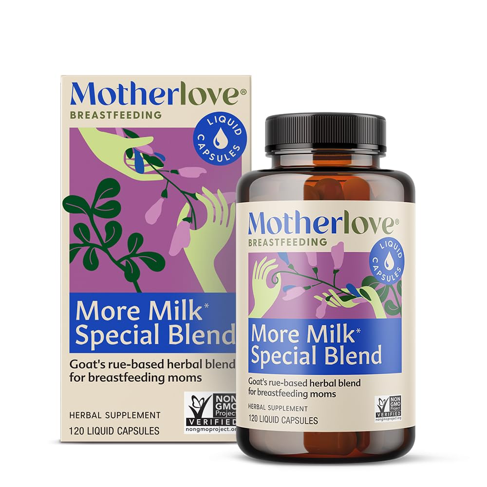 Motherlove More Milk Special Mix (120 Capsule Value Dimension) Herbal Lactation Supplement w/Goat's Rue to Build Mother Tound & Support Mother Milk Supply – Non-GMO, Organic Herbs, Vegan, Soy-Free