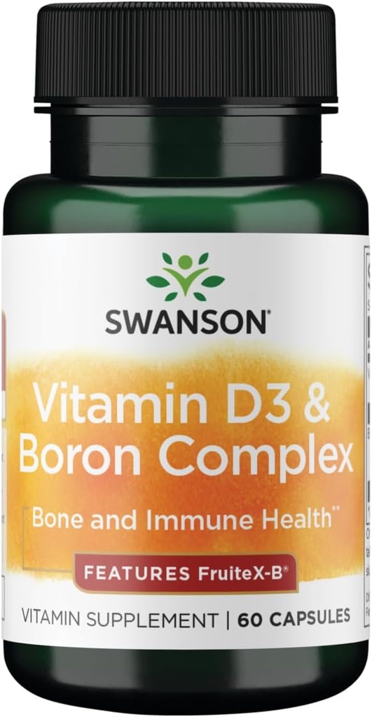 Swanson Βιταμίνη D & Boron 60 Καψάκια