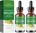 Lungs için Mullein Drops,Mullein Leaf Extract - Support Lung Cleanse - Organic Natural Supplement for Adult, Tincture Drops | Non-GMO, Vegetarian Healthstyle-(2Pack)