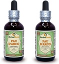PAU d'arco (Tabebuia Impetiginosa) Glycerite, kuru Bark Alkol Özgür Sıvı Ekstraksiyon (Brand Name: HerbalTerra, Proudly Made in USA) 2x2 fl.oz (2x60 ml)