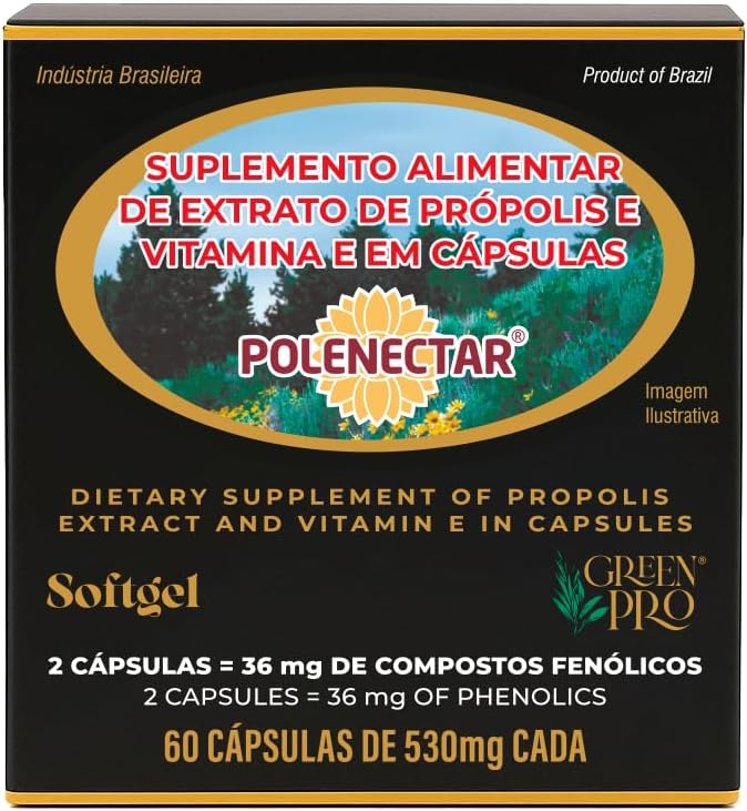 16 Polenectar Brezilya Yeşil Arı Propolis 60 Softgels 300 mg - Yeni Ambalaj