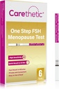 [6 Pack] Carethetic Menopause Test Kit - Hızlı FSH Test Strips for at-Home Menopause Aşama İzleme, High-Sensitivity Sonuçlar Sonuçlar Sonuçlar