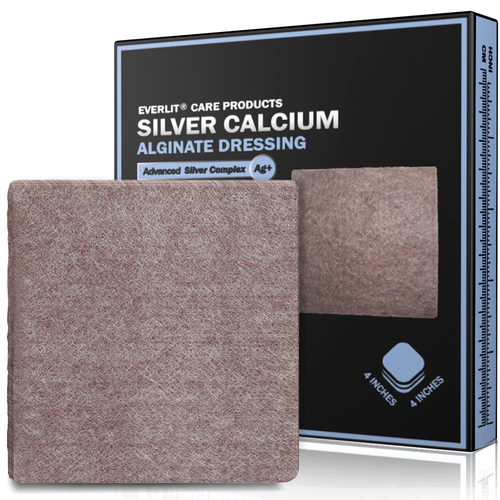 EVERLIT AG Silveruba Alginate Yara Giymek | Absorbent Non-Stick Sterile Dressing Pad | Gentle Gauze with Natural Gelling Fiber for Yara Care