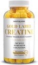 Hinterland Verlag Gold Label Kretine Monohidrat Gummies for Strength, Muscle Building, Brain Health Supplement, 5g per Service, 150 Gummies (30 hizmet) için.