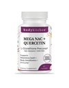 Body Kitchen Mega NAC (N-Acetyl Cysteine) Quercetin ile 600 mg, Supports Respiratory Health and Immune Function and Promosyons Liver and Kidney Detox, Veggie Caps (Paketi 1)