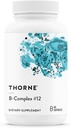 THORNE - B-Complex #12 - Βιταμίνη Β Complex με Ενεργό B12 και Φολικό - 60 Κάψουλες