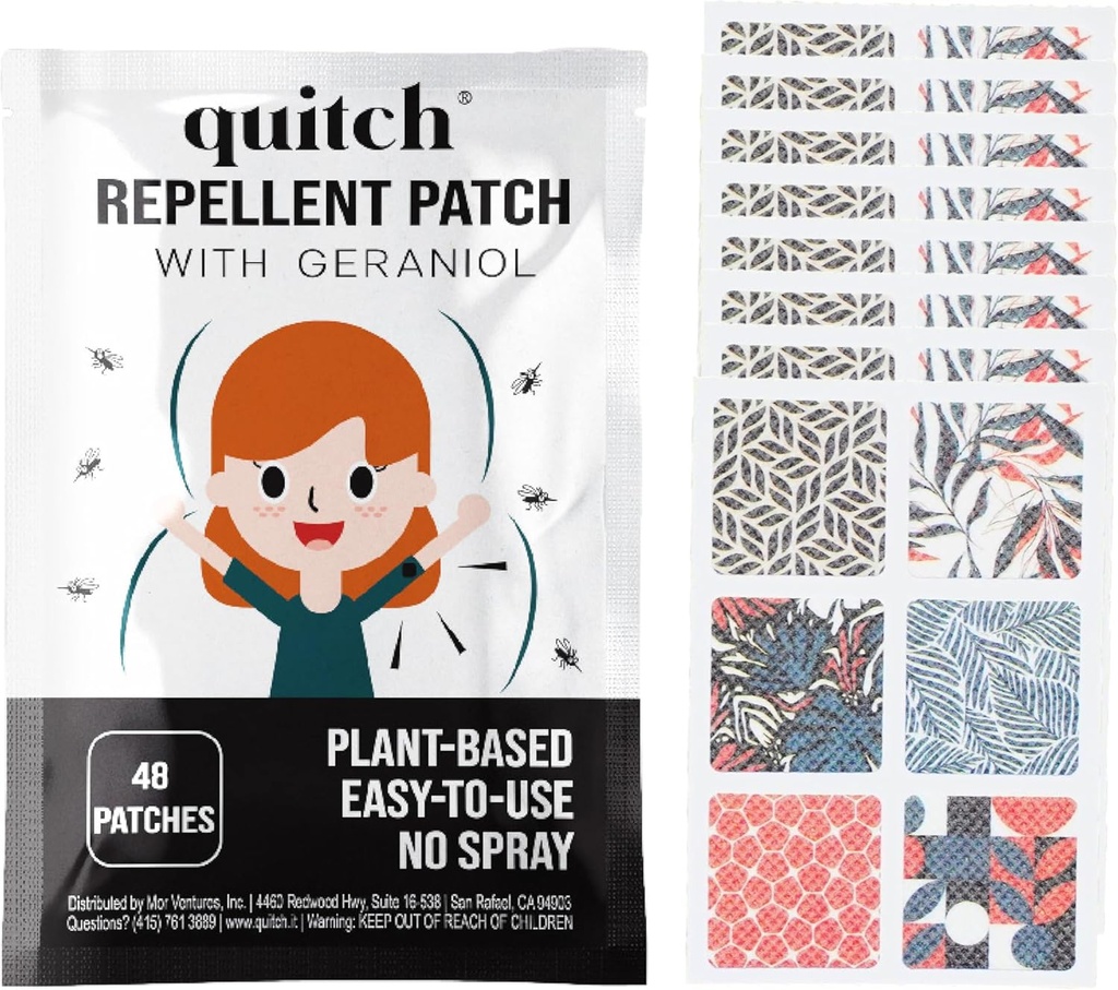 Prettych Natural Mosquito Repellent Styles for Kids & Yetişkinler | geraniol Bug Patch | Anti Mosquito Patch | Bug Spray Manuals | citronella Insect Repellent Alternative Alternative