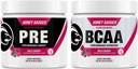 Μέλι Badger Pre προπόνηση σκόνη & BCAA Amino Acids σκόνη Bundle 