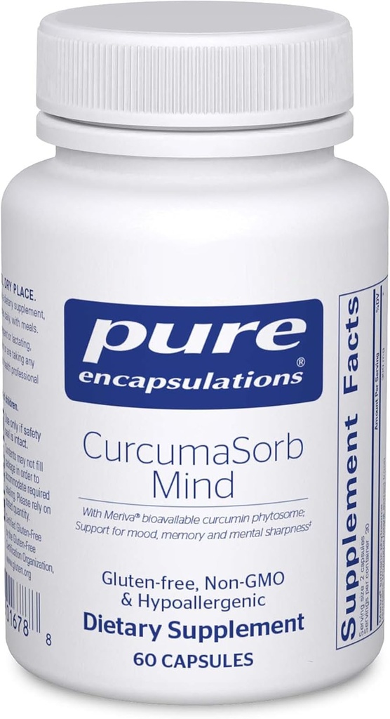 Pure Encapsulations CurcumaSorb Mind | Supplement to Support Memory, Sharpness, and Cognitive Function* | 60 Capsules