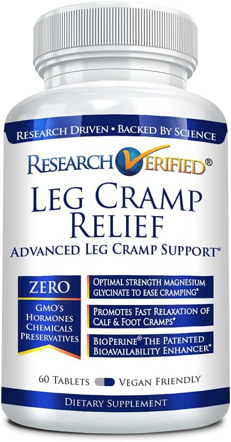 Araştırma Gerçekleştirilmiş Leg Cramps - B Vitamins, Ginger, Chamomile, BioPerine - Circulation Support - Vegan - 1 ay Supply Supply