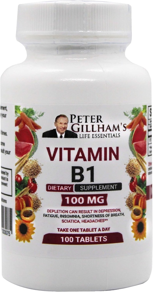 Peter's Choice B1 Tablets Diyetary Supplement (B1 100 mg, 100 Tablet)