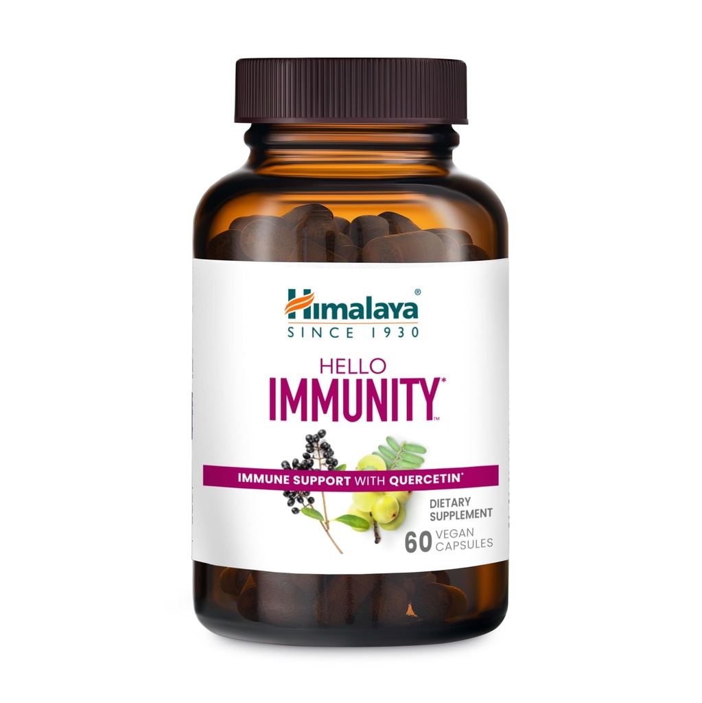 Himalaya Merhaba Immunity with Quercetin, 60 Day Supply - Herbal Immune Support Supplement, Bioflavono ve Antioksit Immunity and Daily Wellness - Vegan, Non-GMO, Gluten Free, 500 mg, 60 Caplets