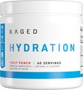 Kaged Hydration Electrolytes Toz | Fruit Punch | Hydra-Charge Sports Drink Mix | Pre, Post, Intra Workout | Low Carb, Vegan, Gluten Free | Supplements for Men & Women | 60 Hizmetler