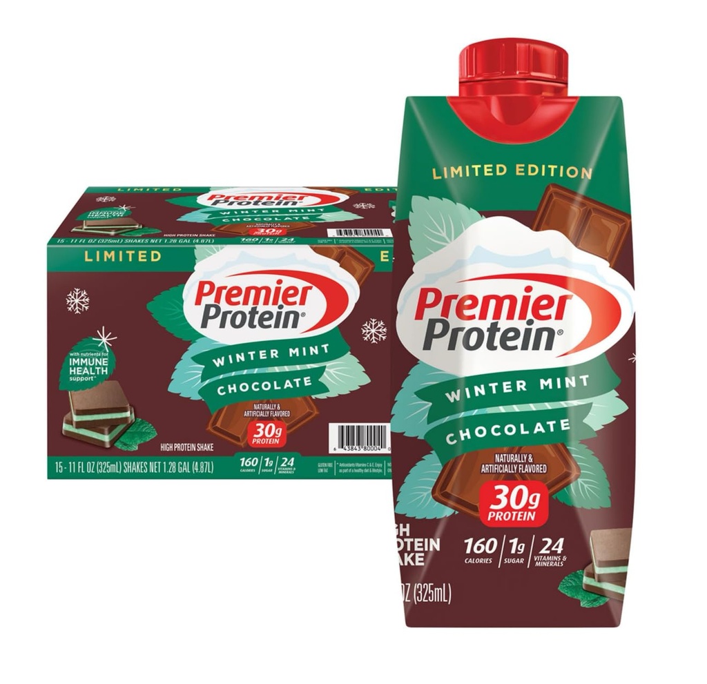 Premier Protein Winter Mint Chocolate Protein Shake 11 Fl Oz (İlk 1)