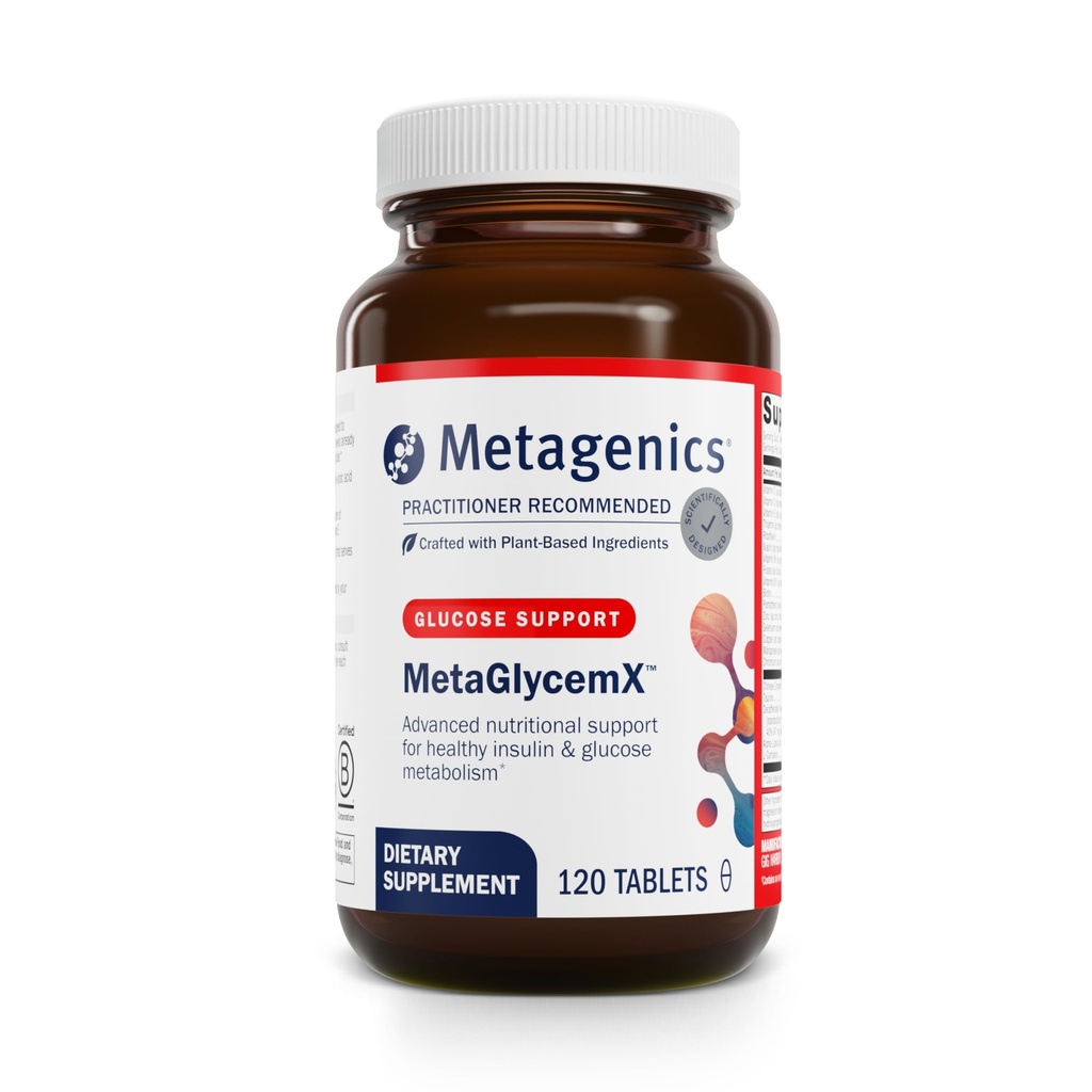 Metagenics MetaGlycemX - 100 mg Alpha-Lipoic Asit - Destekler Carbohidrat Metabolism* - Antioksi Support* - Yeşil Çay Ekstraksiyonu - Non-GMO & Gluten-Free - 120 Count