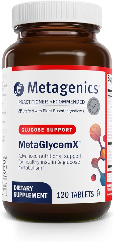 Metagenics MetaGlycemX - 100 mg Alpha-Lipoic Asit - Destekler Carbohidrat Metabolism* - Antioksi Support* - Yeşil Çay Ekstraksiyonu - Non-GMO & Gluten-Free - 120 Count