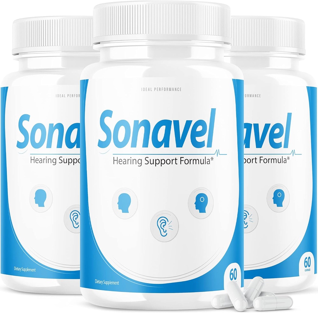 IDEAL PERFORMANCE (3 Pack) Sonavel Support Formula Tinnitus Pills Supplement (180 Capsules)