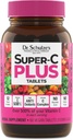 Dr. Schulze'nin Super-C Plus - Immune Support için C Supplement - Skin Health & Antioksi Desteği - Yüksek Lisanslı Formula - Plant-Based Superfood - Gluten-Free & Vegan - 60 Kont (20 Hizmet)