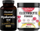 NatureBell Hyaluronic Acid Capsules with Biotin + Vitamin C & Electrolyte Hydration Toz Paket | Tamam Beauty Care Kompleks | Real Coconut Water Electrolytes