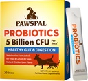 Köpekler ve Kediler için probiyotikler, 5 Milyar CFU, Veterinarian Formulated, Digestive & Immune Health, Gut Flora Balance, All Natural Probiyotik Toz, Chicken Liver Flavor, 20 Sticks