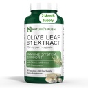 Nature's Push Super Potent Olive Leaf 8:1 Extract% 20 Ol Europein 750 mg Capsule Immune System, Skin ve Heart Health Support Vegan Non-GMO USA cGMP Gluten Free Antioksis 60 Capsules 2 Ay Supply Capsule