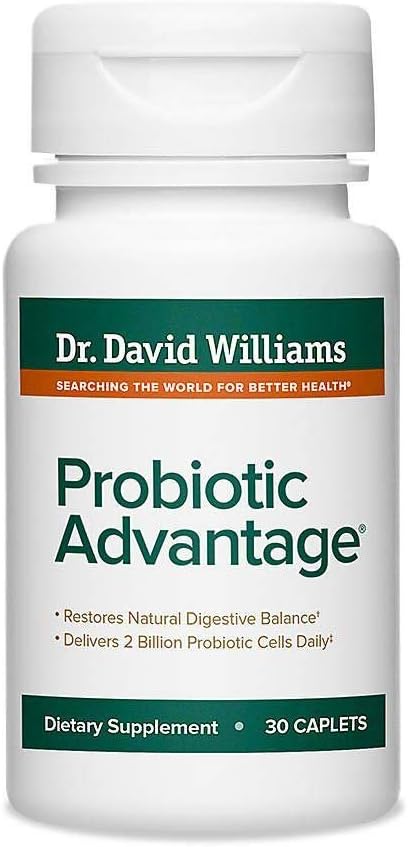 Dr. David Williams'ın Probiyotik Avantajı Ek 7 Benzersiz Strains ve Patentli Teknolojisi Probiyotiks Alive (30 Caplets) teslim etmek için