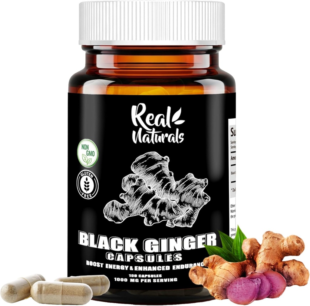 Erkekler için Siyah Ginger 500 mg (100 Capsules) Vegan kaempferia parviflora Black Ginger Extract Capsules Genel Endurance ve Performansı