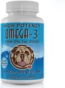 Pure Omega 3 Wild Fish Oil for Dogs with Vitamin E - Highest EPA & DHA Softgels available (1000 mg) 180ct