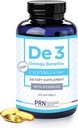 De3 Dry Eye Ultra Pure rTG Omega 3 – Υποστήριξη για Ξηρά Μάτια - 2240mg EPA & DHA – Νέα & βελτιωμένη-Burpless-3 ανά ημέρα υπηρεσίας, 3-μηνιαία προμήθεια