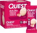 Quest Nutrition Frosted Cookies Twin Pack, Strawberry Kek, 1g Sugar, 10g protein, 2g Net Carbs, Gluten Free, 16 Cookies