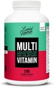LIVELY VITAMIN CO. Multivitamin - 37 Vitamin Mineraller ve Türler - Enerji - Memory - Immune Function - Heart- Brain - Focus - Mood - Antioksis - Dairy Gluten Soy Free - 240 Vegetarian Capsules